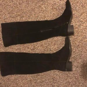 Steve Madden Black suede over knee boot